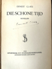 Picture of Die schone tijd. Novellen. Gesigneerde 1ste druk