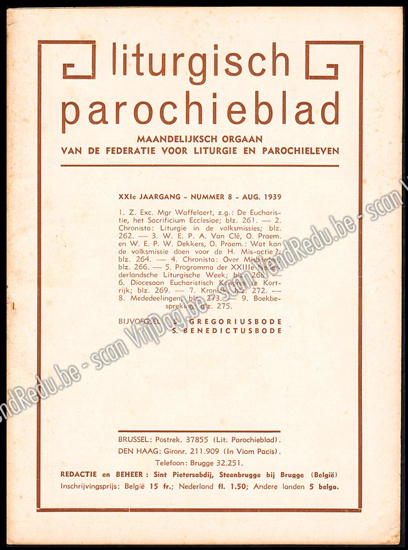 Image de Liturgisch Parochieblad Abdij Steenbrugge & Benedictus Bode & St Gregoriusbode. XXIe jgn. 5 nrs