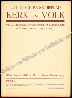 Afbeeldingen van Liturgisch Parochieblad Kerk en Volk. XXVe jgn 1943. 8 nrs volledig