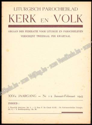 Afbeeldingen van Liturgisch Parochieblad Kerk en Volk. XXVe jgn 1943. 7 nrs