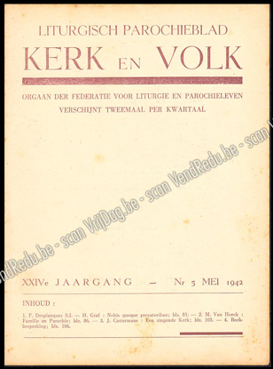 Afbeeldingen van Liturgisch Parochieblad Kerk en Volk. XXIVe jgn 1942. 6 nrs