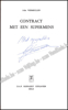 Image de Contract met een supermens. Gesigneerd