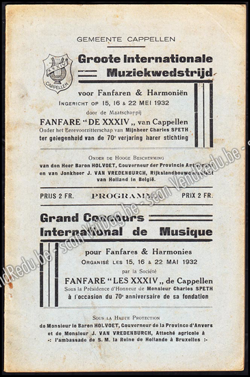 Picture of Gemeente Cappellen - Groote Internationale Muziekwedstrijd voor Fanfaren & Harmoniën