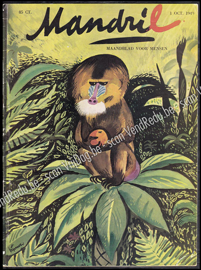 Afbeeldingen van Mandril. Maandblad voor mensen. Jg. 2, nr. 1. 1 october 1949