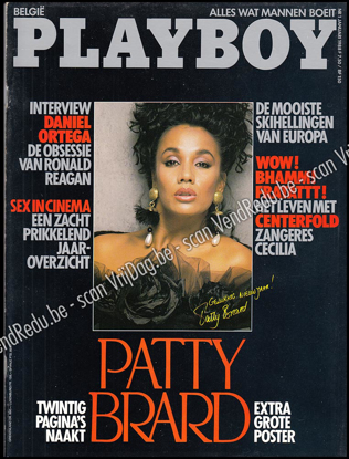 Image de Playboy België. Alles wat mannen boeit. Nr. 1, januari 1988. Gelukkig Nieuwjaar Patty Brard