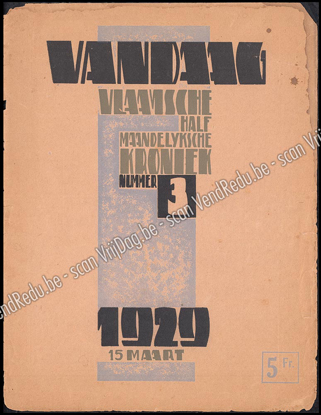 Picture of Vandaag: Vlaamsche halfmaandelijksche Kroniek. Jg. 1, nr. 3. 15 Maart 1929